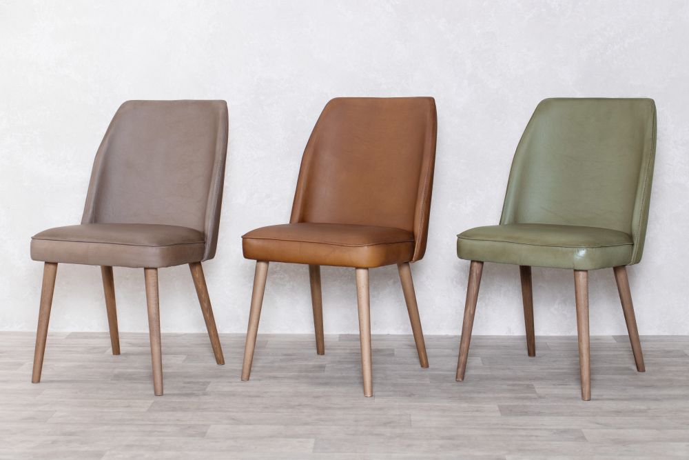 Theron Leather Dining Chairs Group